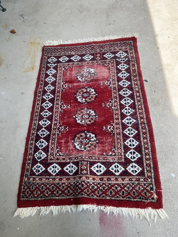 Antique Oriental Hand knotted Rug 4’3” X 2’7” Lovely gallery
