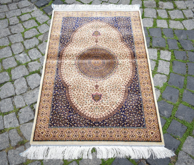 Hereke Style 100 % Bamboo Silk Rug 31'' x 47'' Home Decor Rug Bamboo Silk Rug gallery