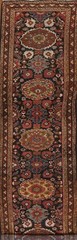 Antique Runner Rug 3×16 ft.Pre-1900 Vegetable Dye Mahal Sultanabad Handmade Rug