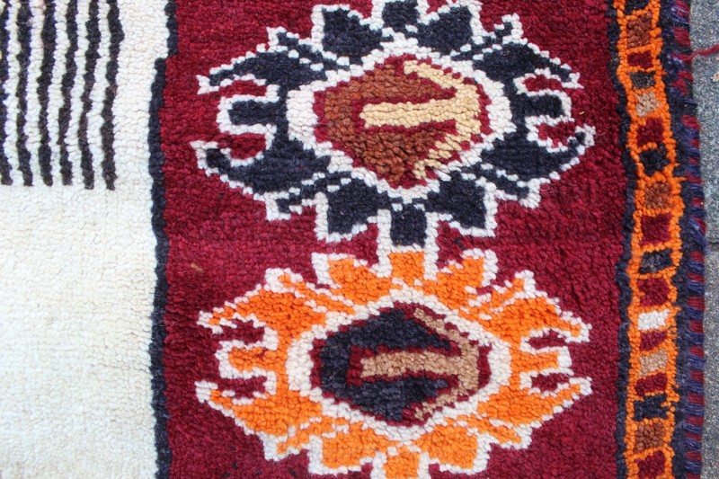 Vintage Hand Made Traditional Oriental Wool White Long Corridor Runner 468x151cm gallery