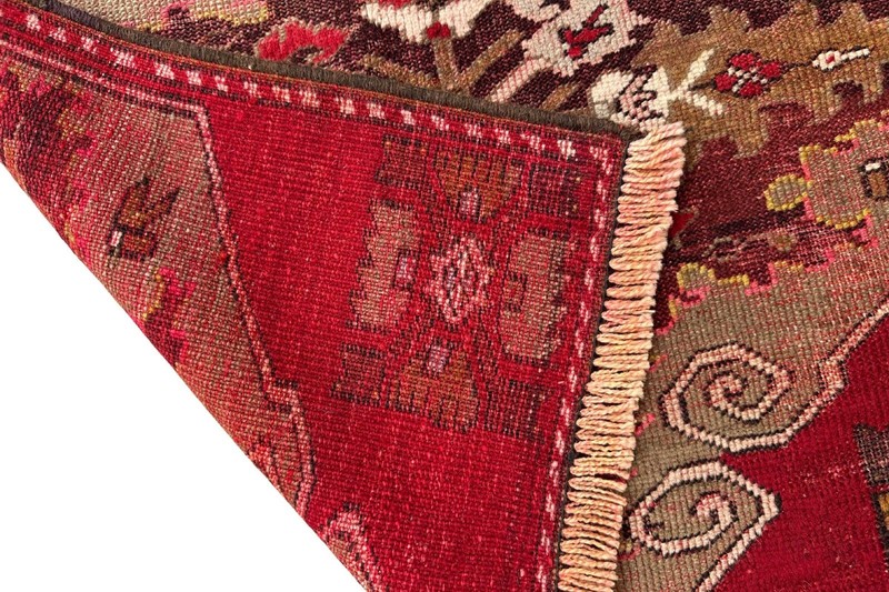 Vintage Rug 2' 3 x 2' 3 Red Small 2x2 Hand Knotted Oriental Rug gallery