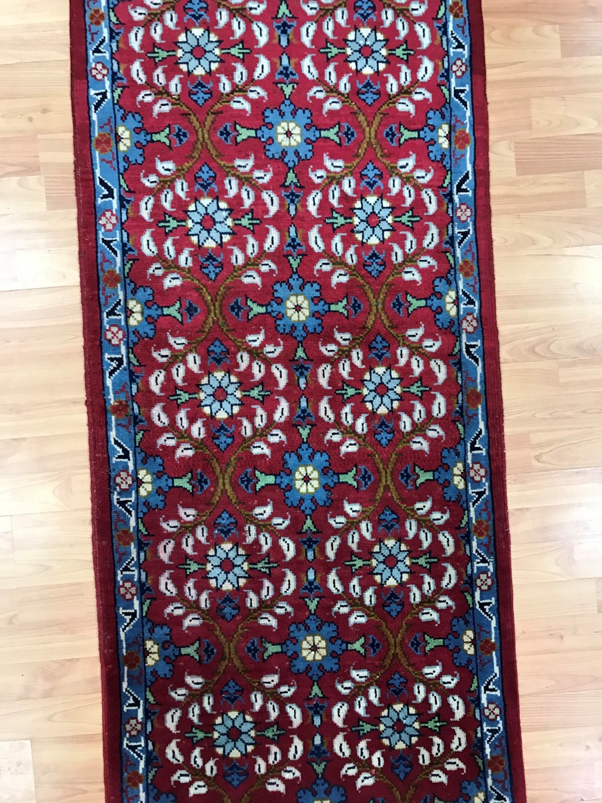 2'5" x 5' Antique Indian Floral Oriental Rug - 1930s - Hand Made - 100% Wool gallery