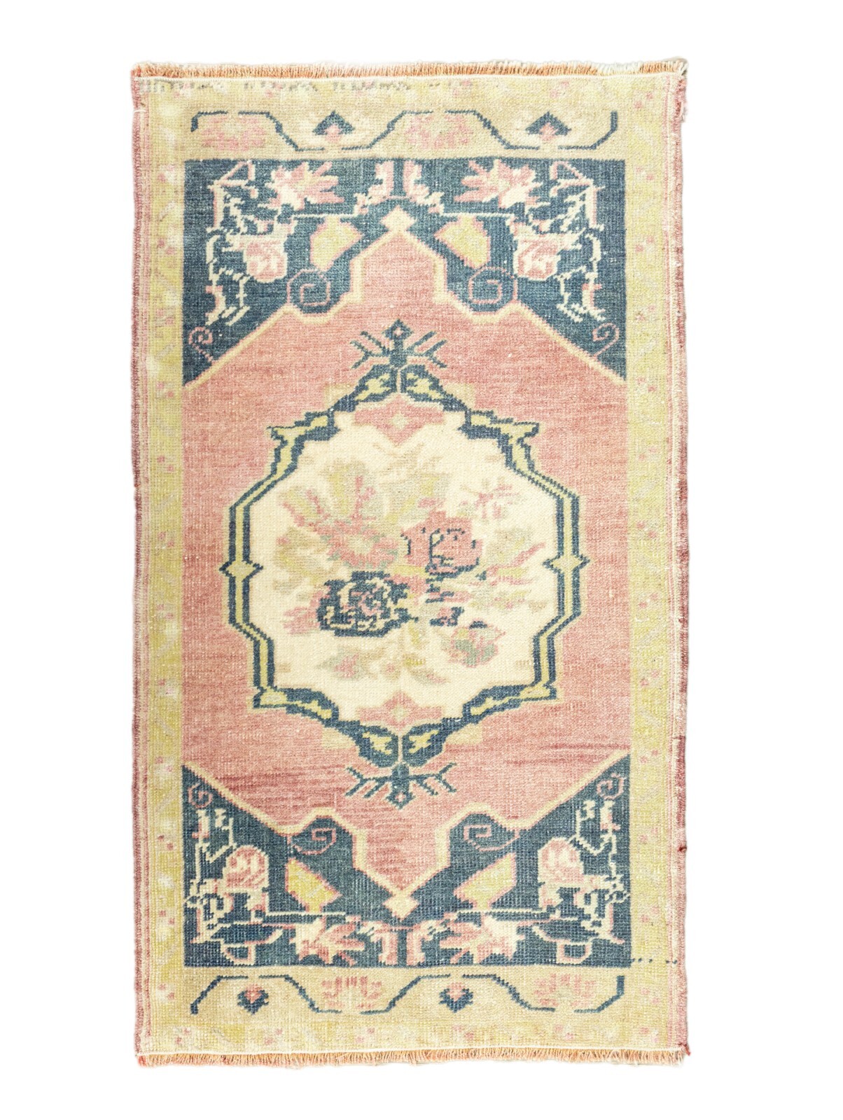 Eco Friendly Stylish Bath, Floor Mat-Hand Knotted Oushak Turkish Rug-1.9x3.1 ft gallery