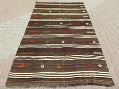 Vintage Kilim, Natural Rug, Tribal Kelim, Floor Wool Rug 55″X97″ Area Rug Carpet