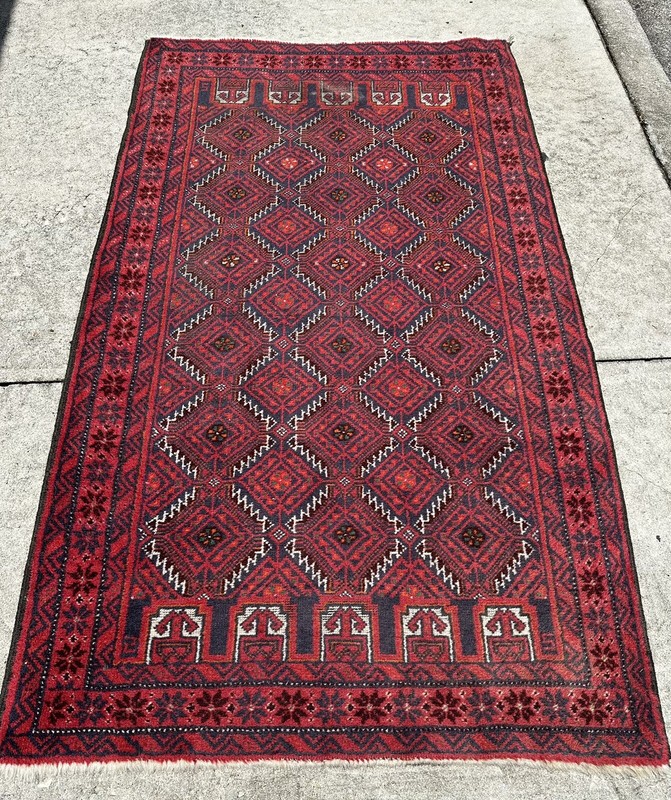 Turkoman Tribal Handmade Semi Antique Bohkara Oriental Rug 75”x 43” Full Pile gallery