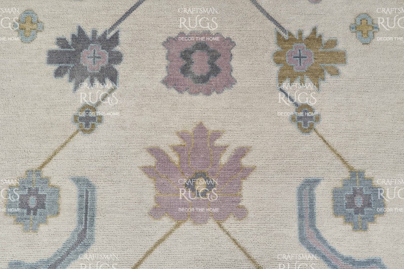 9x12 ft L.t. Blue & Ivory Handmade Oushak Living Area , Oriental Floor Rug gallery