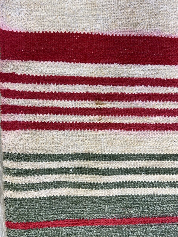 Vintage 1950s MCM Wool Wall Rug Textile Art Salme Tervonen Handmade Finland Xmas gallery