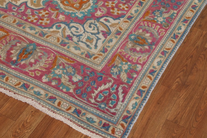 Over-Dyed Wool Floral Living Room Area Rug Vintage Traditional Carpet 7x10 gallery