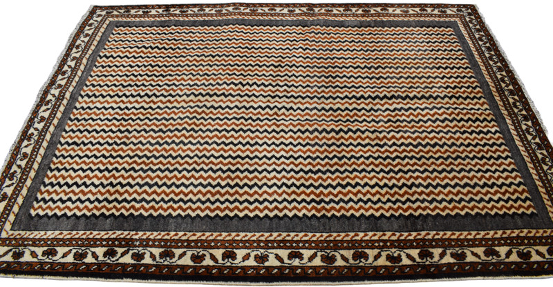 4'10 x 6'7 S Antique Geometric Vintage Handmade Wool Area 5 x 7 Oriental Carpet gallery