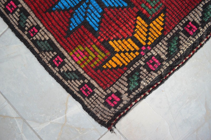 6x11 Rug Hand Made Turkish Rug Vintage Goat hair Kilim Rug Actual: 6' x 10' 8" gallery