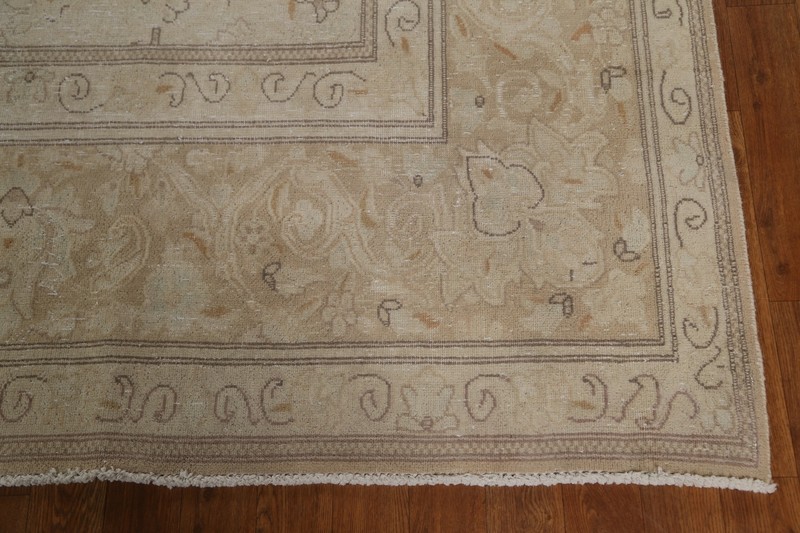 Muted Semi-Antique Traditional Area Rug 10x13 Evenly Low Pile Hand-knotted Wool gallery