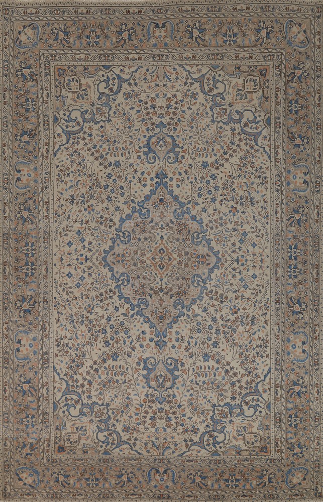 Vintage Wool Handmade Tebriz Traditional Area Rug 6x10 Floral Living Room Carpet