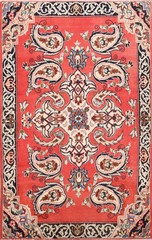 Paisley Pattern Traditional Accent Rug 3×5 ft Hand-knotted Wool Foyer Carpet