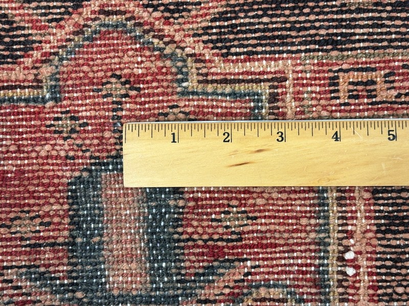 Vintage Oriental Hand Knotted Saveh Tribal Wool Area Rug 5x8 Black Red Geometric gallery