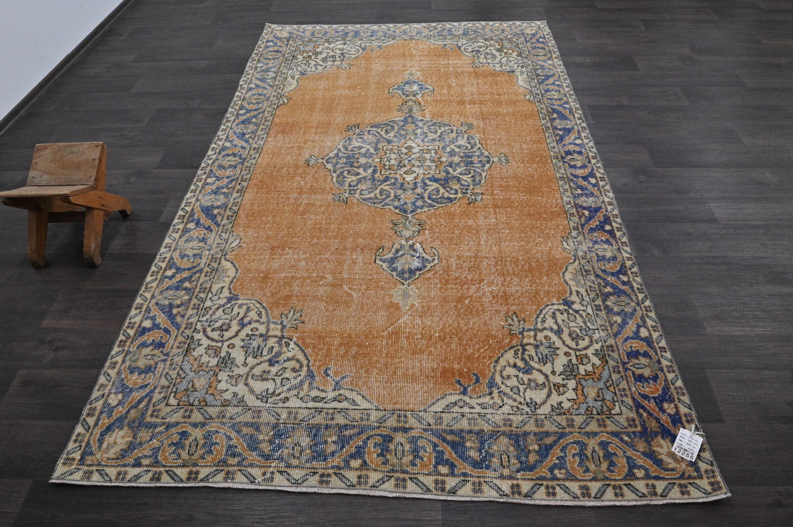 Oushak Turkish Vintage Rug 5x9 Kilim Rug Anatolian Handmade Boho Decor ORANGE gallery