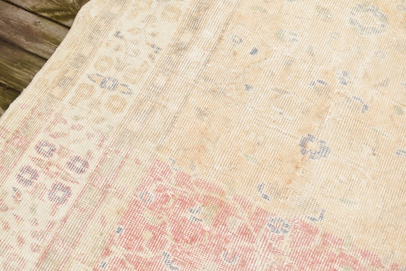 Turkish Rug 5x10 Handwoven Oushak Rug 175x310cm Natural Wool Carpet Pink Rug gallery