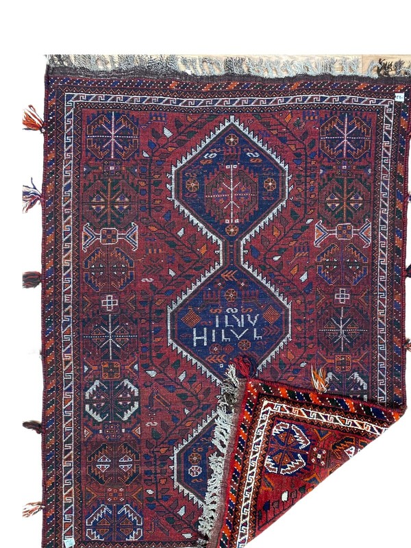 Authentic Dated Handknotted area Rug 4’X6’ Shira z Caucasian, Vegetable Dye wool gallery