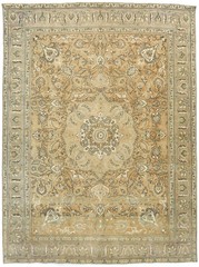 9’7X12’5 Semi-Antique Handmade Vintage Oriental Rug Muted Floral Design Carpet