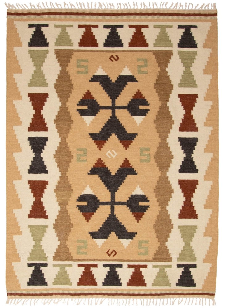 Vintage Hand Woven Area Rug 5'9" x 8'0" Traditional Wool Oriental Carpet