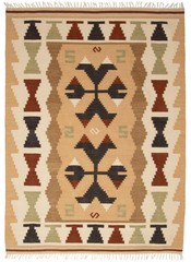 Vintage Hand Woven Area Rug 5’9″ x 8’0″ Traditional Wool Oriental Carpet
