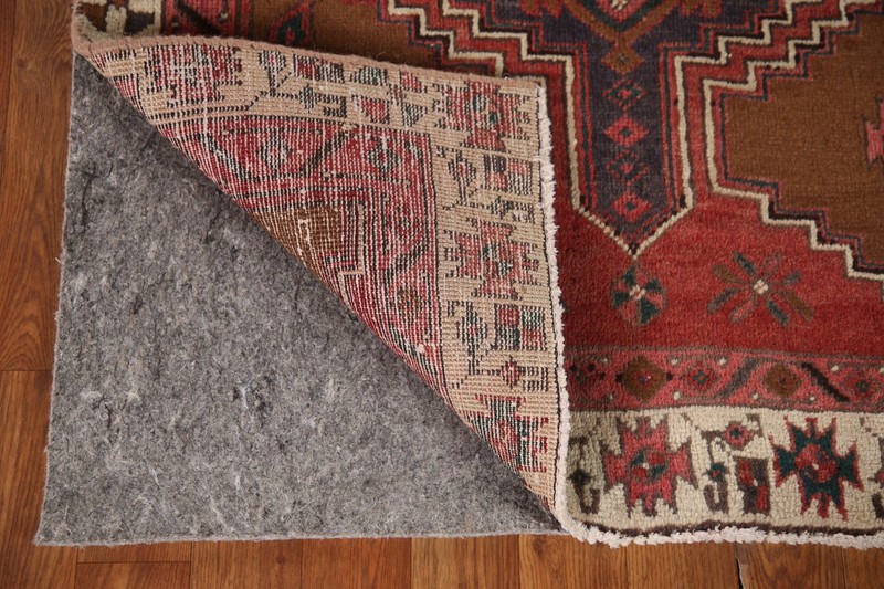 Brown Geometric 11 ft Runner Rug 3x11 Tribal Wool Hand-knotted Nomadic Carpet gallery