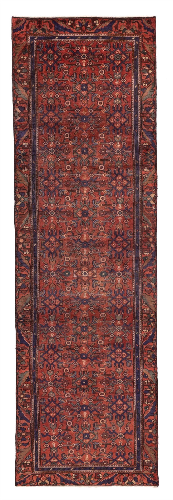 2'11" x 10'0" Vintage Hand-knotted Runner Rug Traditional Oriental Wool Carpet gallery
