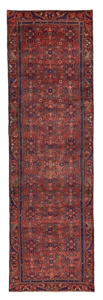 2'11" x 10'0" Vintage Hand-knotted Runner Rug Traditional Oriental Wool Carpet