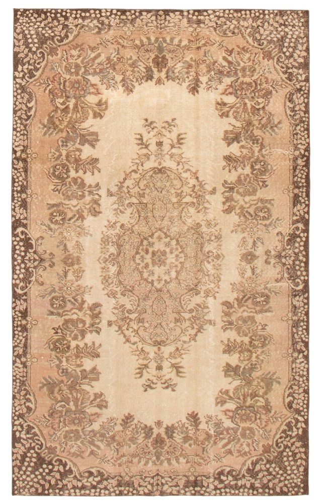 Traditional Vintage Hand-Knotted Area Rug 5'7" x 9'2" Oriental Wool Carpet