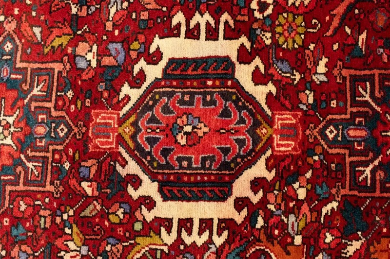 Vintage Karajeh Oriental Runner Rug Red Geometric Design Kitchen Carpet 4X11 ft gallery