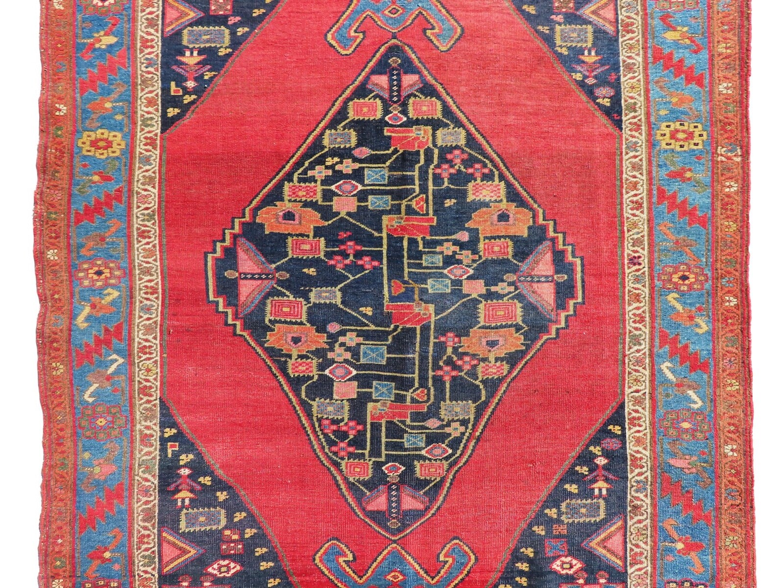CATALOG PIECE, MAGNIFICENT, BOLD, ANTIQUE, DECORATIVE 1880 LARGE 6X11 BIDJAR RUG gallery