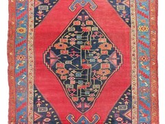 CATALOG PIECE, MAGNIFICENT, BOLD, ANTIQUE, DECORATIVE 1880 LARGE 6X11 BIDJAR RUG