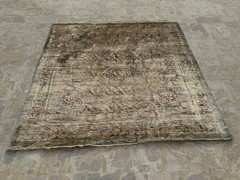 Vintage Fabulous Hand Knotted China Full Silk Square Rug 236×240 Cm
