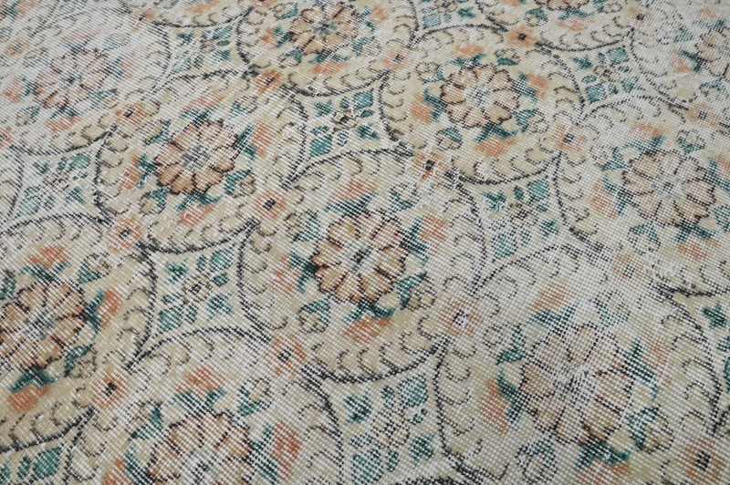 Oushak 5x8,Turkish Rug,vintage,anatolian,BEIGE,kilim,Bohemian,handmade,wool gallery