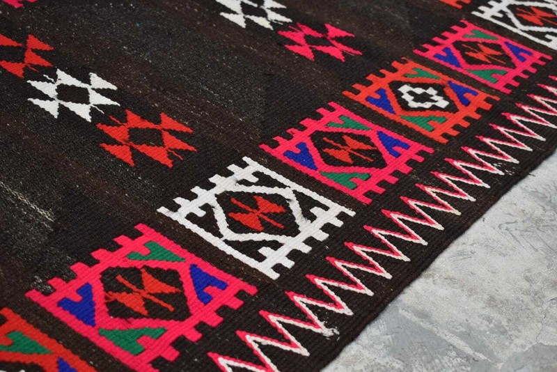 3'1 x 9'7 Ft Handmade vintage afghan qalaino kilim runner rug, Tribal rug runner gallery