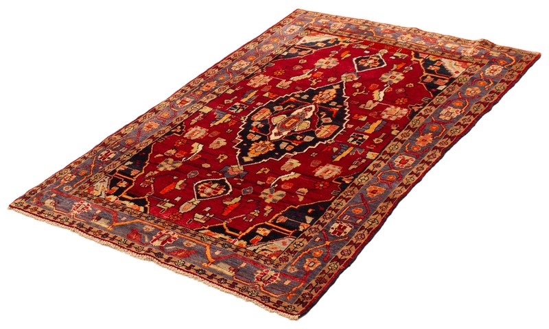 Vintage 4'9" x 7'4" Traditional Hand Knotted Vegetable Dye Wool Area Rug gallery