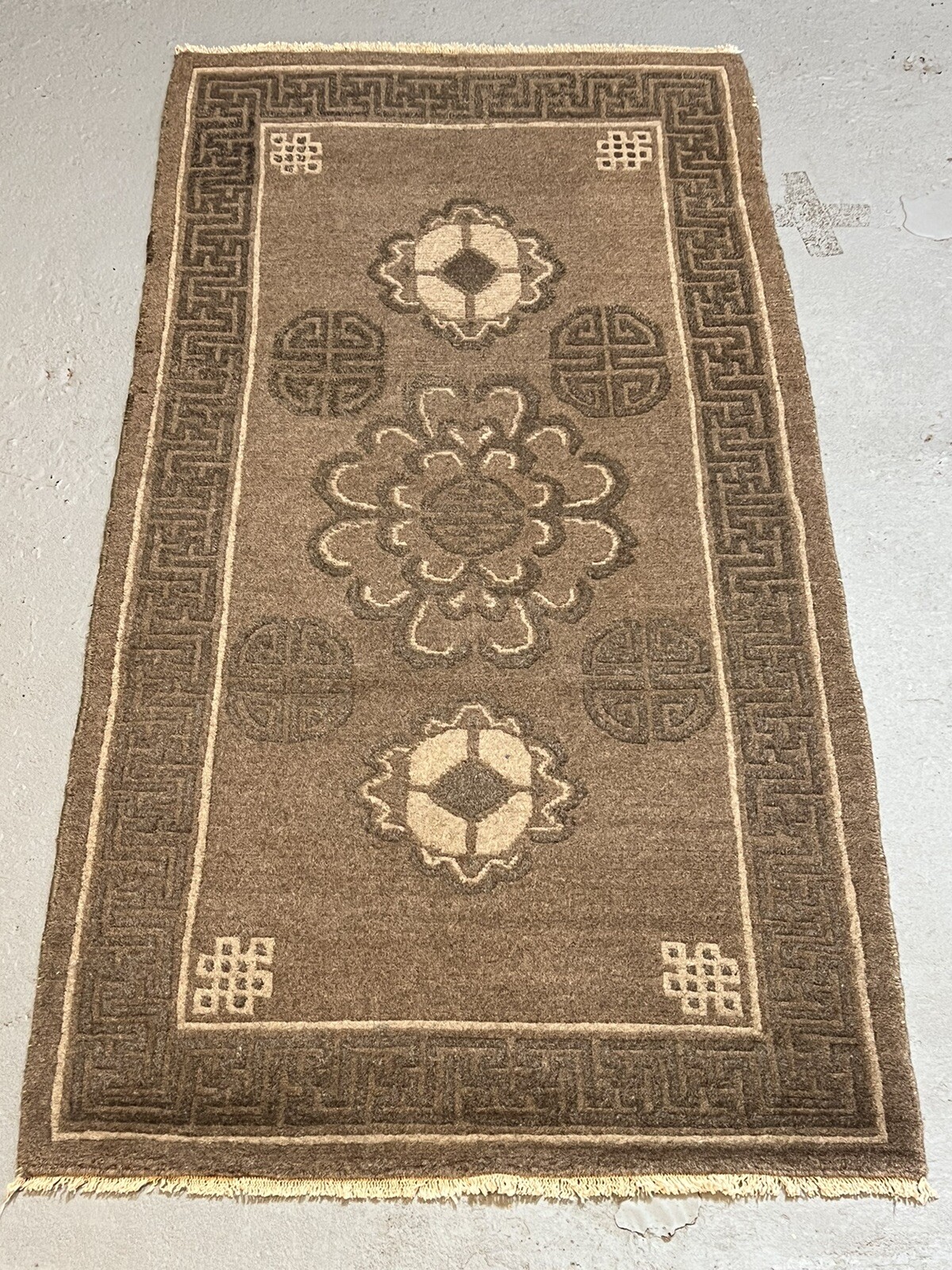 VINTAGE ANTIQUE Tibetan Rug 3.1x5.9 Professionally Washed 100%Wool gallery