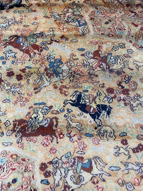 USED AUTHENTIC AMERICAN KARASTAN HUNTING PATTERN # 723 RUG ART CARPET 8'8" x 12' gallery