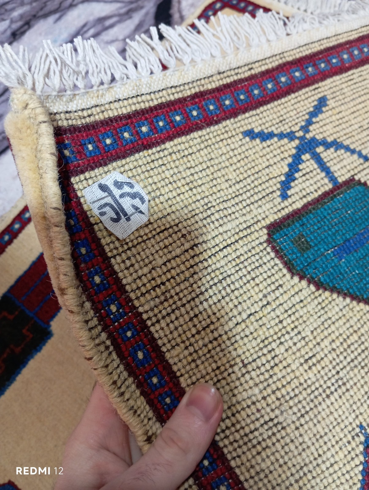 Afghan Handmade War Rug 3x2 ft – Hand-Knotted Wool Tribal War Motif Carpet gallery