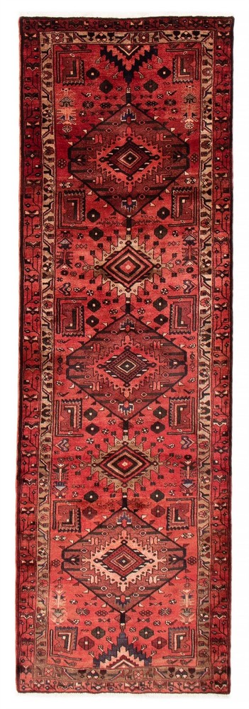 3'7" x 10'6" Vintage Hand-knotted Runner Rug Traditional Oriental Wool Carpet