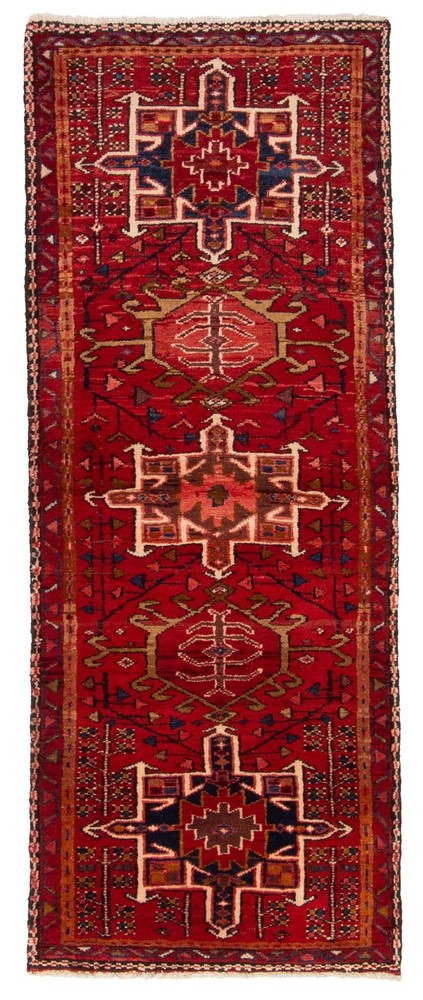 2'6" x 6'5" Vintage Hand-knotted Runner Rug Traditional Oriental Wool Carpet