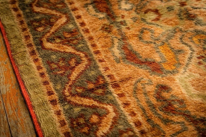 13X17 Antique Turkish Oushak Green Wool Area Rug 1890 gallery