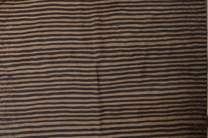 Vintage Turkish Hand-Knotted Mohair Wool/Cotton Brown Kilim Area Rug 4’5” X 6’ gallery