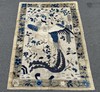 Ci 1920's ANTIQUE ART DECO CHINESE RUG 5.2x7.6 PHOENIX BIRD DESIGN ONE OF A KIND gallery