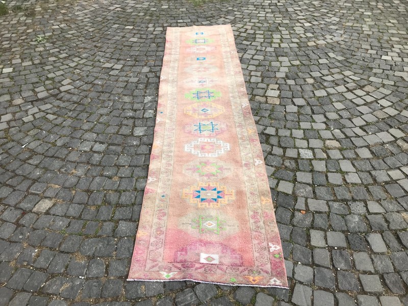 Turkish Antique rug Bohemian Area rug Oushak rug Vintage Rug Handmade Wool rug gallery