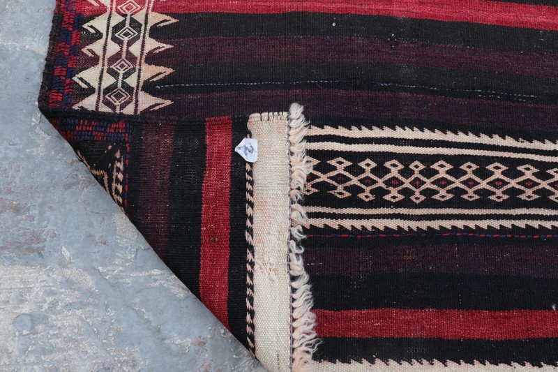 Afghan Hand Woven Tribal Maldari Darzi Kilim Rug 9'10 x 6'2 Ft gallery