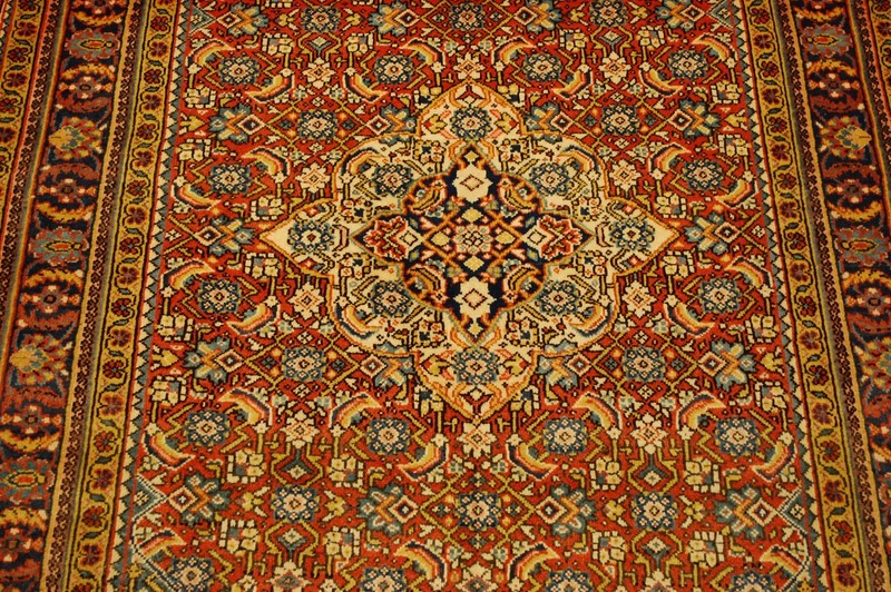 NATURAL WOOL Old Oriental Rugs,Hand Woven,knotted size Approximately 3'9" X 5'9" gallery