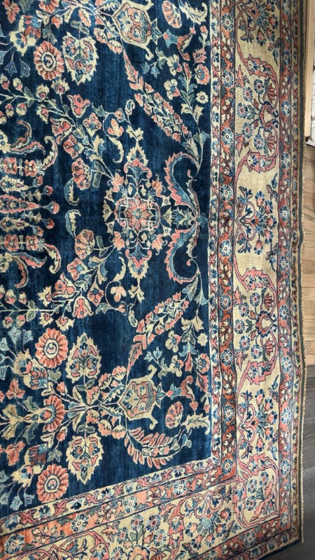 ORIENTAL ANTIQUE SAROUK MOHAJERAN RUG 9X12FT CIR 1900 gallery