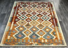 Vintage Kilim Traditional Hand Made Oriental Wool Kilim 7ft10inx5ft 242cmx175cm