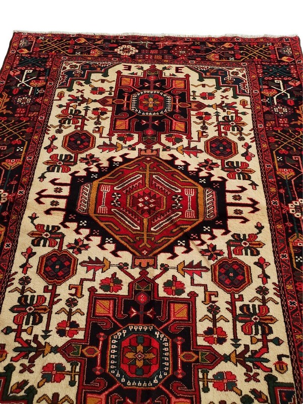 Twin PAIR of Karejeh rugs Hand Woven - 4'11" x 6'5" + 4'11" x 6'7" gallery