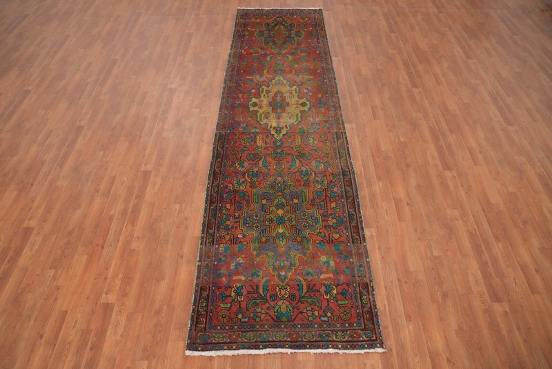 Semi-Antique Wool Hand-knotted Traditional 12 ft Runner Rug Hallway Carpet 3x12 gallery